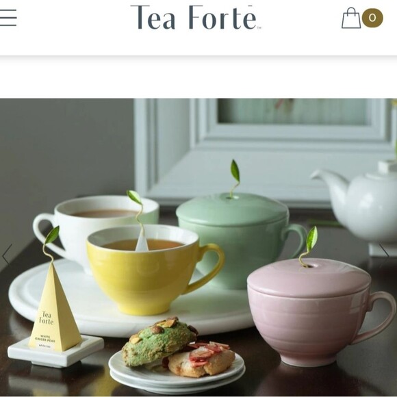 TEA FORTE LIDDED TEA CUP STEEPER, INFUSER - Picture 2 of 10